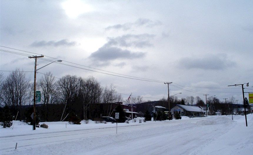 Stadt im Winter