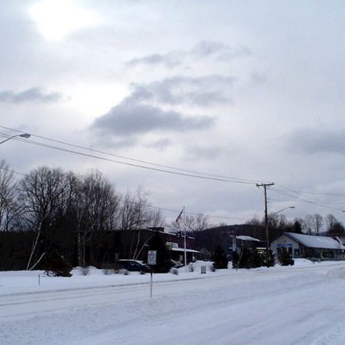 Stadt im Winter