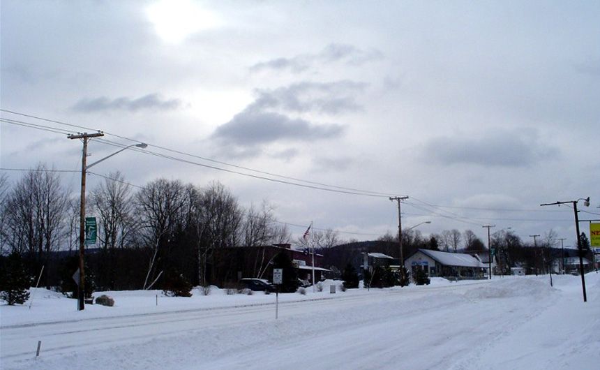 Stadt im Winter