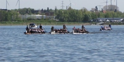 Kanuspektakel auf der Unterwarnow