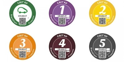 Zufahrt zu den Umweltzonen in Frankreich nur für Fahrzeuge mit Umweltplakette Crit‘Air gestattet!