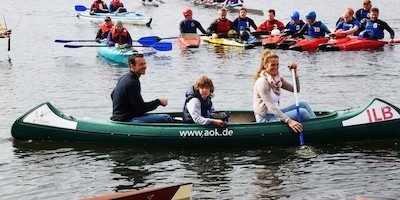 Stimmungsvolles Anpaddeln in Potsdam