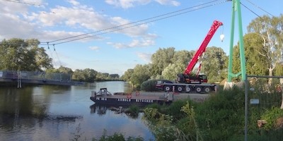 Bauarbeiten Saale-km 148,8 (ehem. Fähre Leißling)