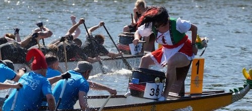 Sonne, Wasser, Drachenköpfe in Königs Wusterhausen