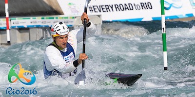 Slalom-Kanuten zum ersten Olympiatest in Brasilien