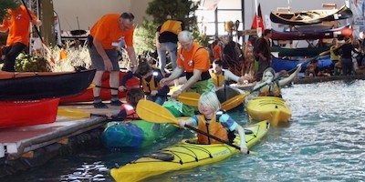 Wassersportwelt und naturgetreue Paddellandschaft auf der f.re.e