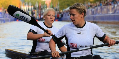 Sebastian Brendel macht es beim Kanalsprint spannend