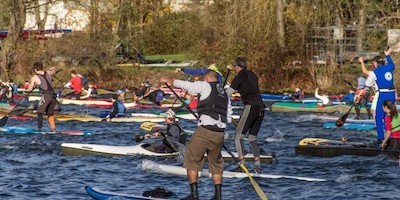 Teilnehmerrekord beim ersten Lauf des Kanu & SUP Wintercups