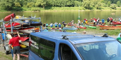 Erster Paddeltag durchs Elbsandsteingebirge