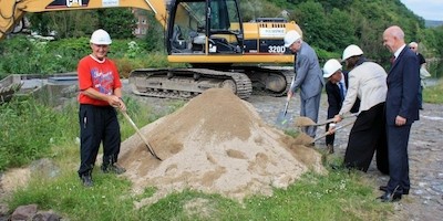Spatenstich an der Wildwasserstrecke in Hohenlimburg