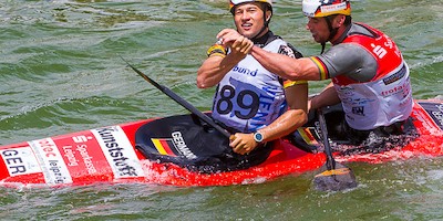 Anton/Benzien paddeln in London zu Silber