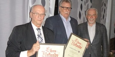 Armin Thirion und Walter Teusch für 25 Jahre an der Spitze des Saarländischen Kanu-Bunds geehrt