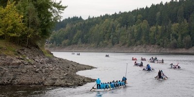 Langstrecke auf der Bleilochtalsperre