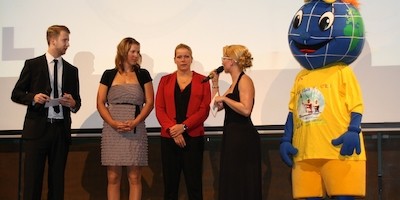 Olympiasiegerinnen Franziska Weber und Tina Dietze als Ehrengäste bei der Sportgala in Brandenburg