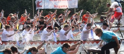 60 Funteams beim Drachenboot Frankencup