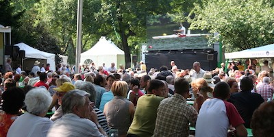 Public Viewing auf der Plaza der Kanu-WM