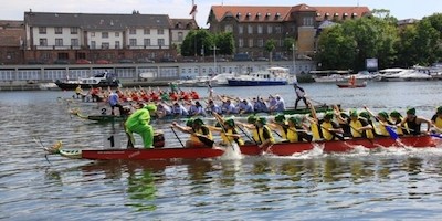 Ob kreativ kostümiert oder bestens trainiert - dabei sein ist alles beim 7. Heidelberger Drachenboot-Cup