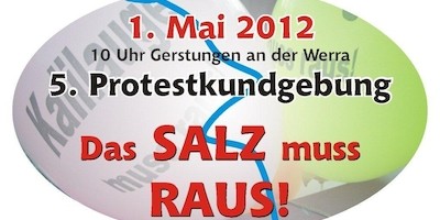 Protestkundgebung gegen die Versalzung von Werra und Weser