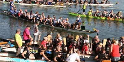 Wesermeilen-Cup: Drachenboot-Halbmarathon auf der Weser