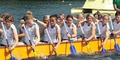 DFB Frauen Nationalmannschaft im Drachenboot