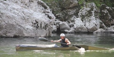 Sonnenschein, aber wenig Wasser auf der Ardeche