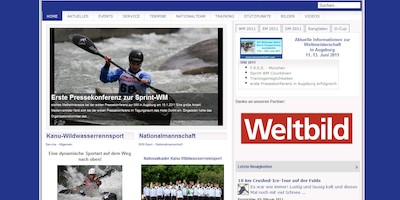 Ressort Kanu-Wildwasserrennsport startet mit neuer Homepage