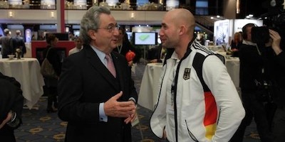 Ronald Rauhe wirbt für die Sporthilfe beim Arbeitgebertag