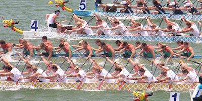 Böllerschüsse eröffnen die Deutschen Drachenboot-Meisterschaften