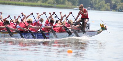 Steel Dragon räumen beim Drachenboot-Festival auf dem Beetzsee sechs Pokale ab