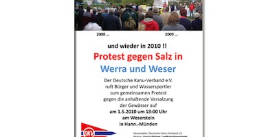 Protestaktion gegen Salz in Werra und Weser