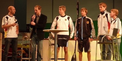 Wildwassernationalmannschaft als Publikumsmagnet bei der boot 2010
