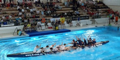 4. Rostocker Indoor-Cup, Drachenbootrennen in der Neptun     Schwimmhalle