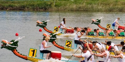 500 Meter Rennen bei den World Dragon Boat Club Crew Championships