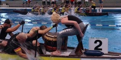 Tauziehen mal anders - 6. Mülheimer Drachenboot-Indoor-Cup