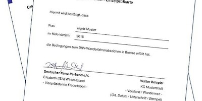 Mit dem DKV-Wanderfahrerabzeichen zum Deutschen Sportabzeichen