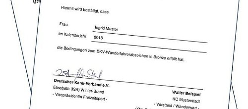 Mit dem DKV-Wanderfahrerabzeichen zum Deutschen Sportabzeichen
