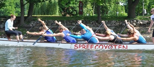 Drachenboot Nationalteam trainiert in Fürstenwalde
